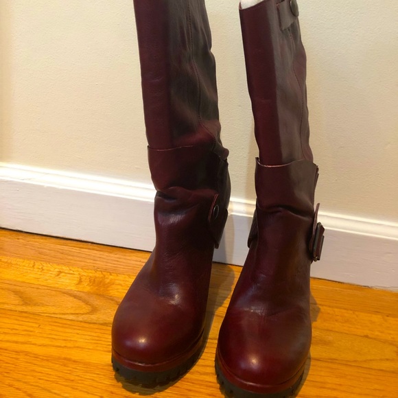 Dolce Vita Oxblood Red Midcalf Boots with Buckle and Zipper details NWOT - Picture 4 of 15